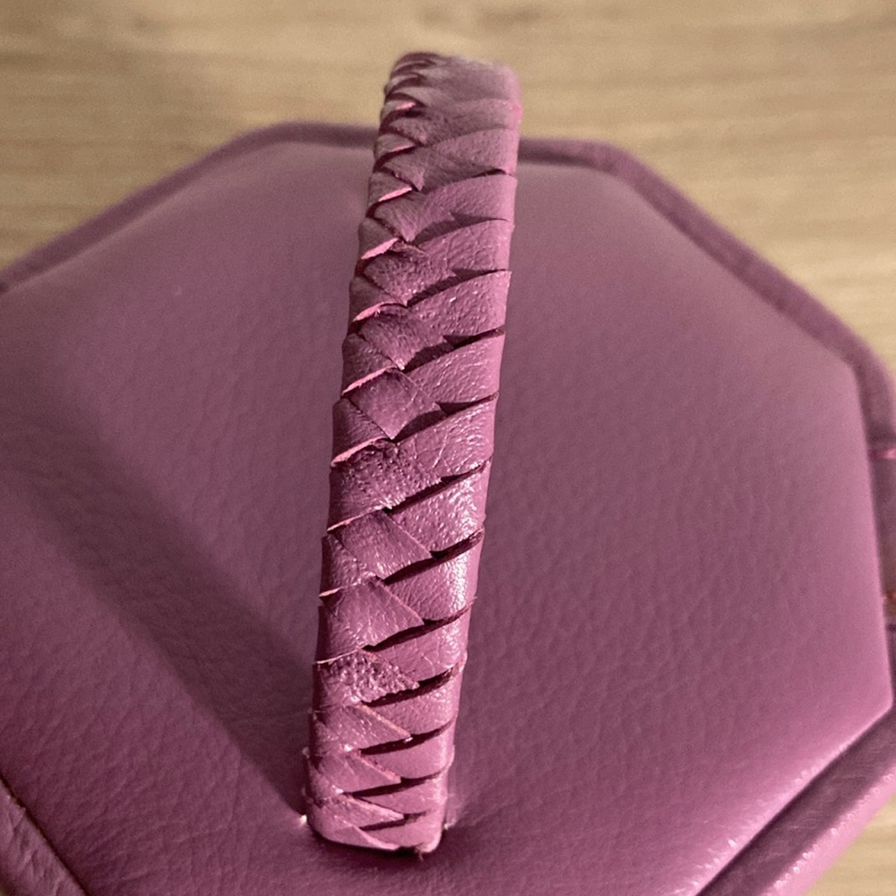 Guang Tong leather jewelry box Purple Hexagonal New no box - Picture 16 of 16